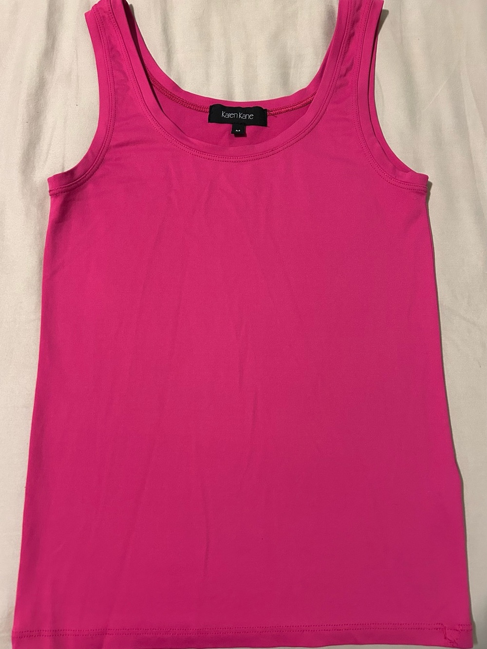 Karen Kane Coquette Feminine Balletcore Stretch Hot Pink Ladies Tank Size Medium